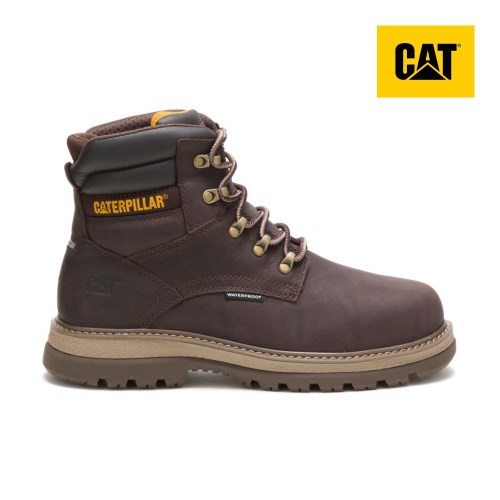 Pánské Pracovní Boty Caterpillar Fairbanks 6" Waterproof Steel Toe Tmavě Hnědé (CZ-9MGF)